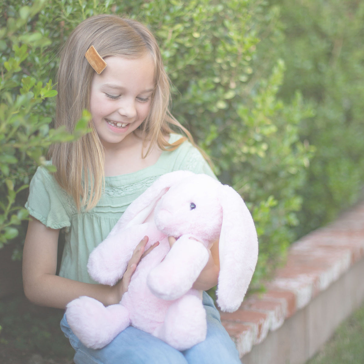 World's Softest Plush Bri Bri Pink Rose Bunny Lushee 16