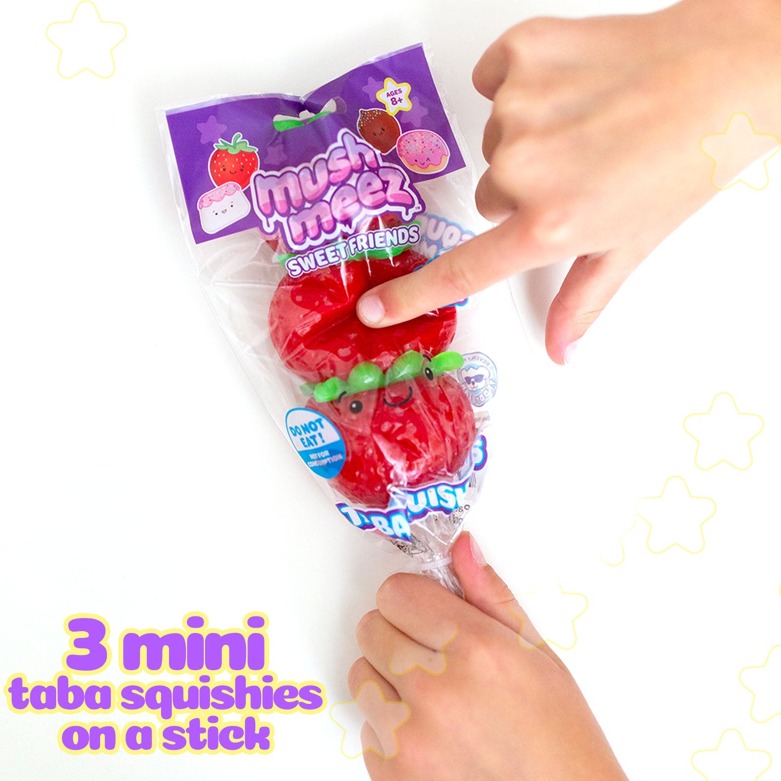 MushMeez Sweet Friends Strawberry TABA Squishy on Stick - Stress