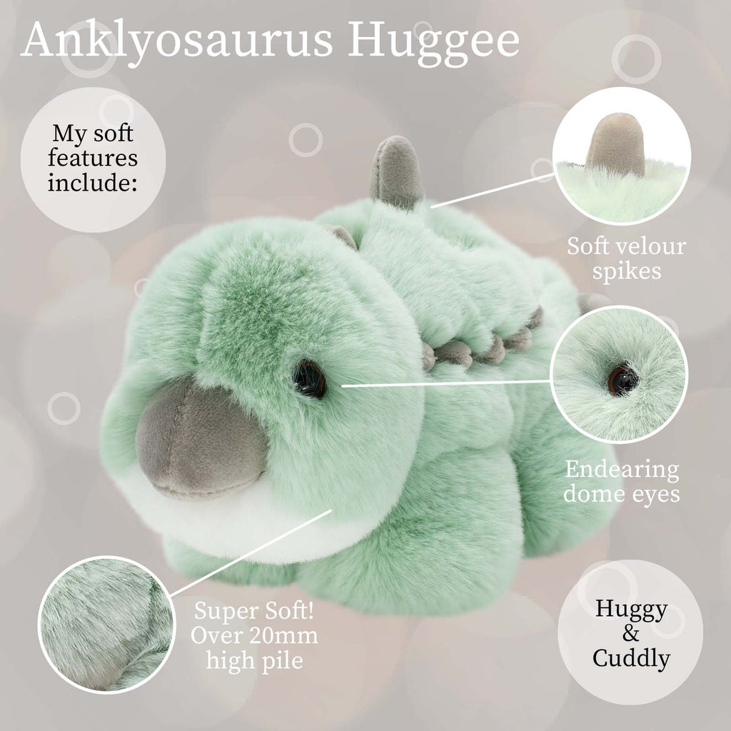 Eco-friendly ankylosaurus stuffed animal for kids