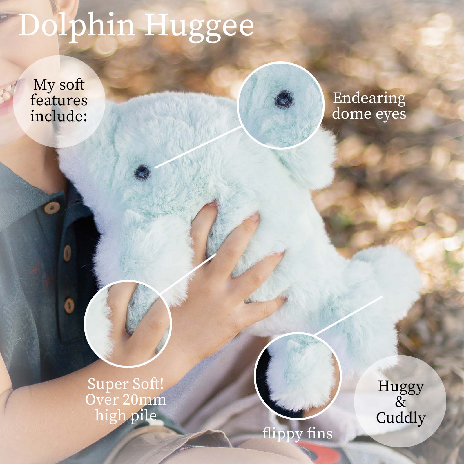 Huggee World's Softest Plush Dolphin Huggee 11