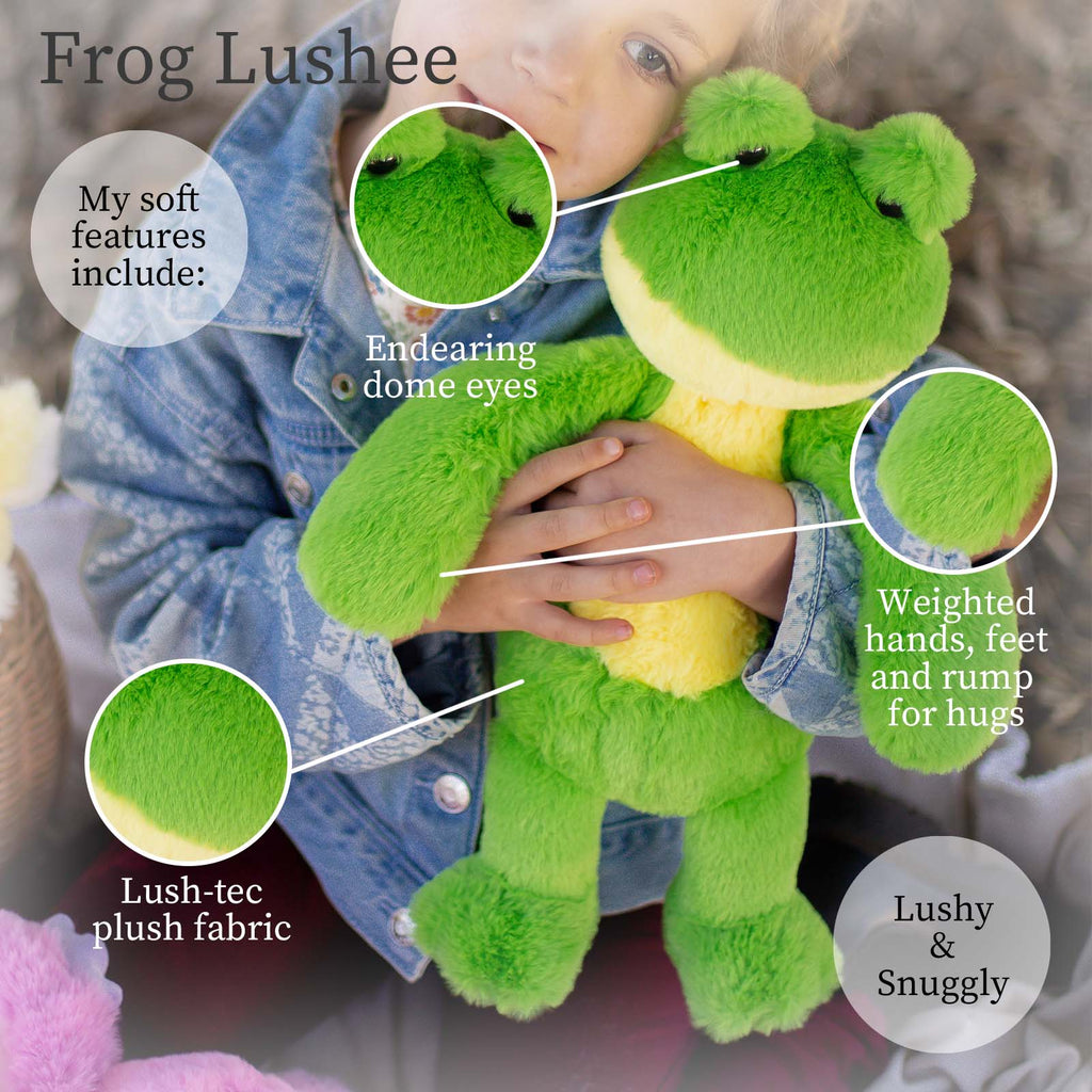 Eco-friendly green frog stuffed animal for kids - high quality plush toy