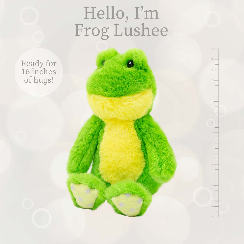 Eco-friendly green frog stuffed animal for kids - high quality plush toy