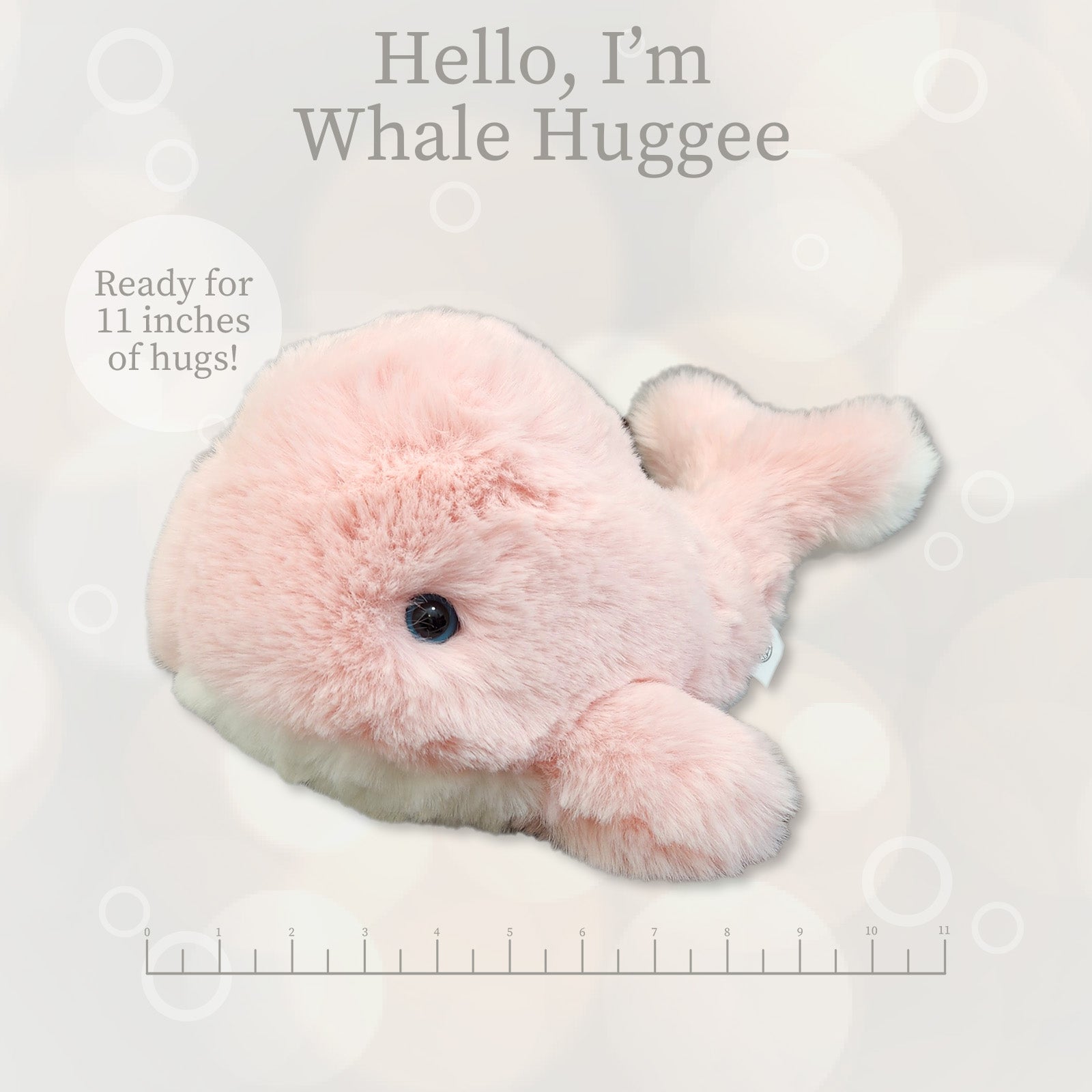 Huggee World's Softest Plush - Huggee - Pink Whale Huggee 11 inches Medium-si ...