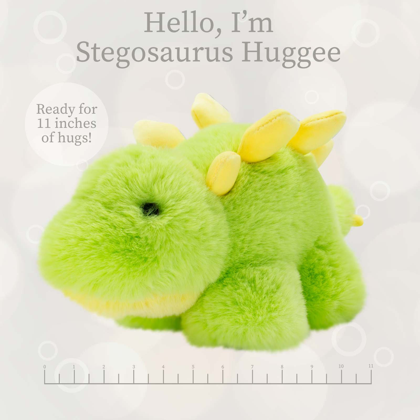 Huggee World's Softest Plush Yellow Green Stegosaurus Huggee 11