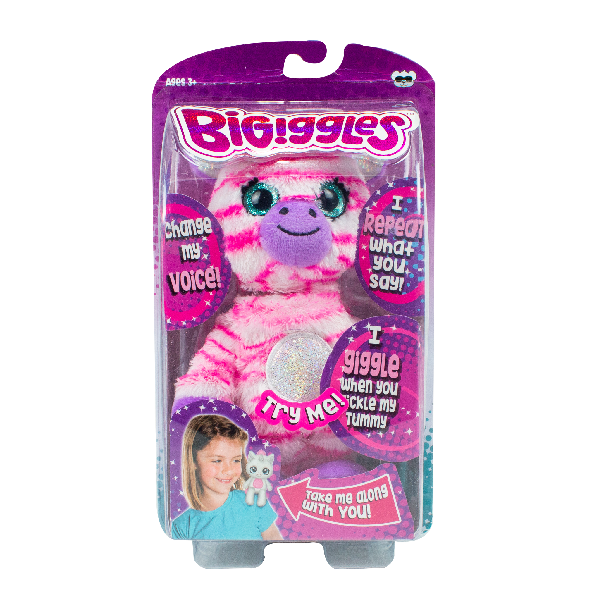 BiGiggles Large Talking Buddy Plush - Interactive Stuffed Animal