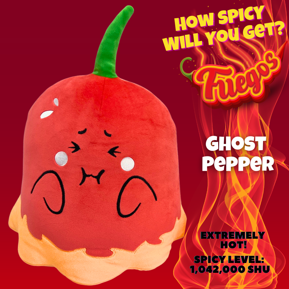 Fuegos Spicy Themed Pepper Plush 6 inch Ghost Pepper Extremely Hot Beverly Hills Teddy Bear Company