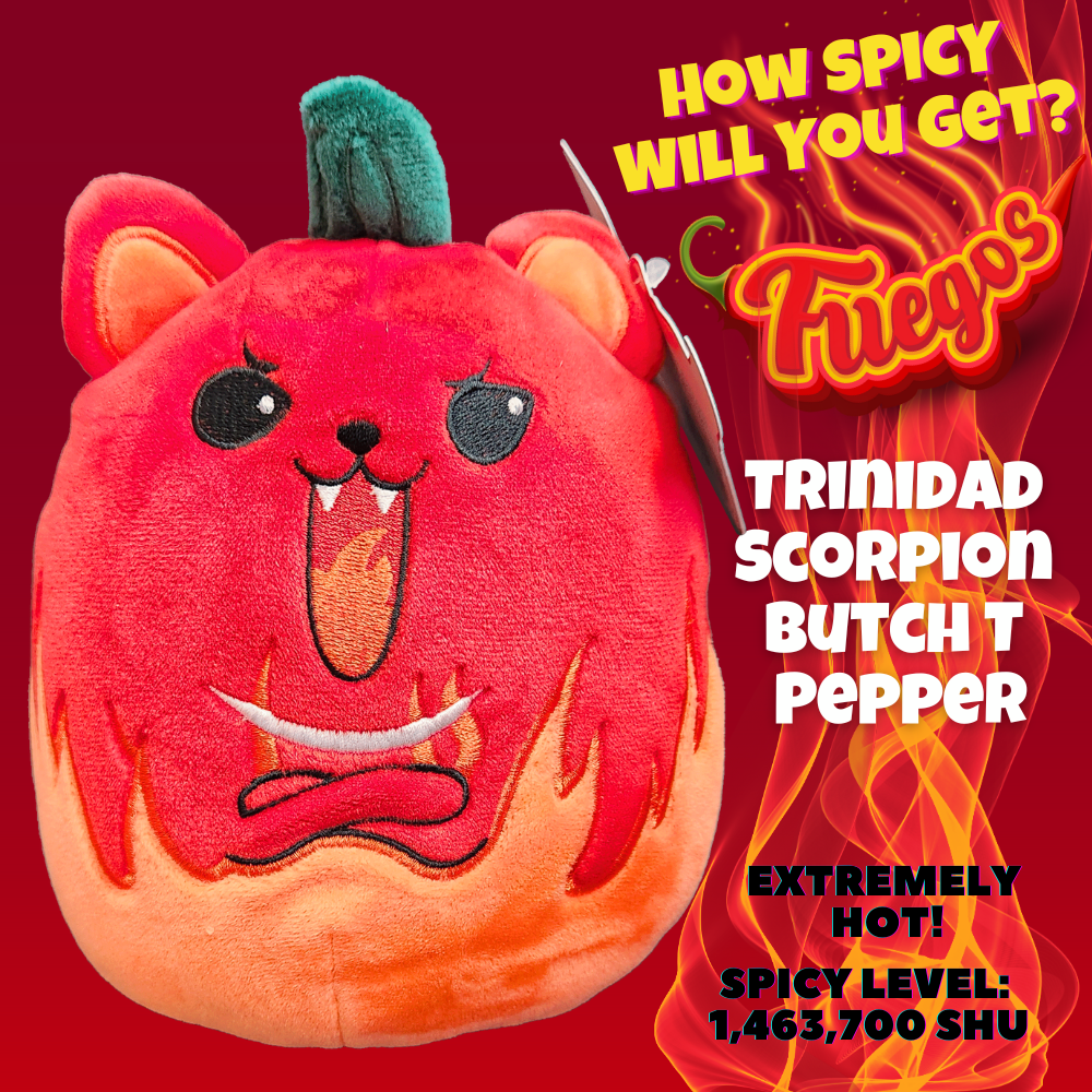 Fuegos Spicy-themed Pepper plush 6 inch: Trinidad Scorpion Butch T Pep ...