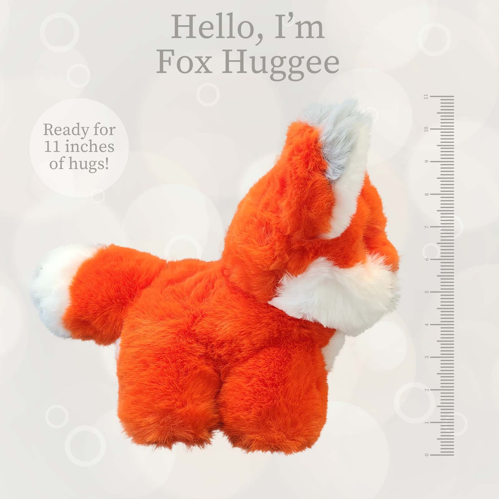 Huggee World's Softest Plush - Huggee - Red Fox Huggee 11 inches Medium-sized ...