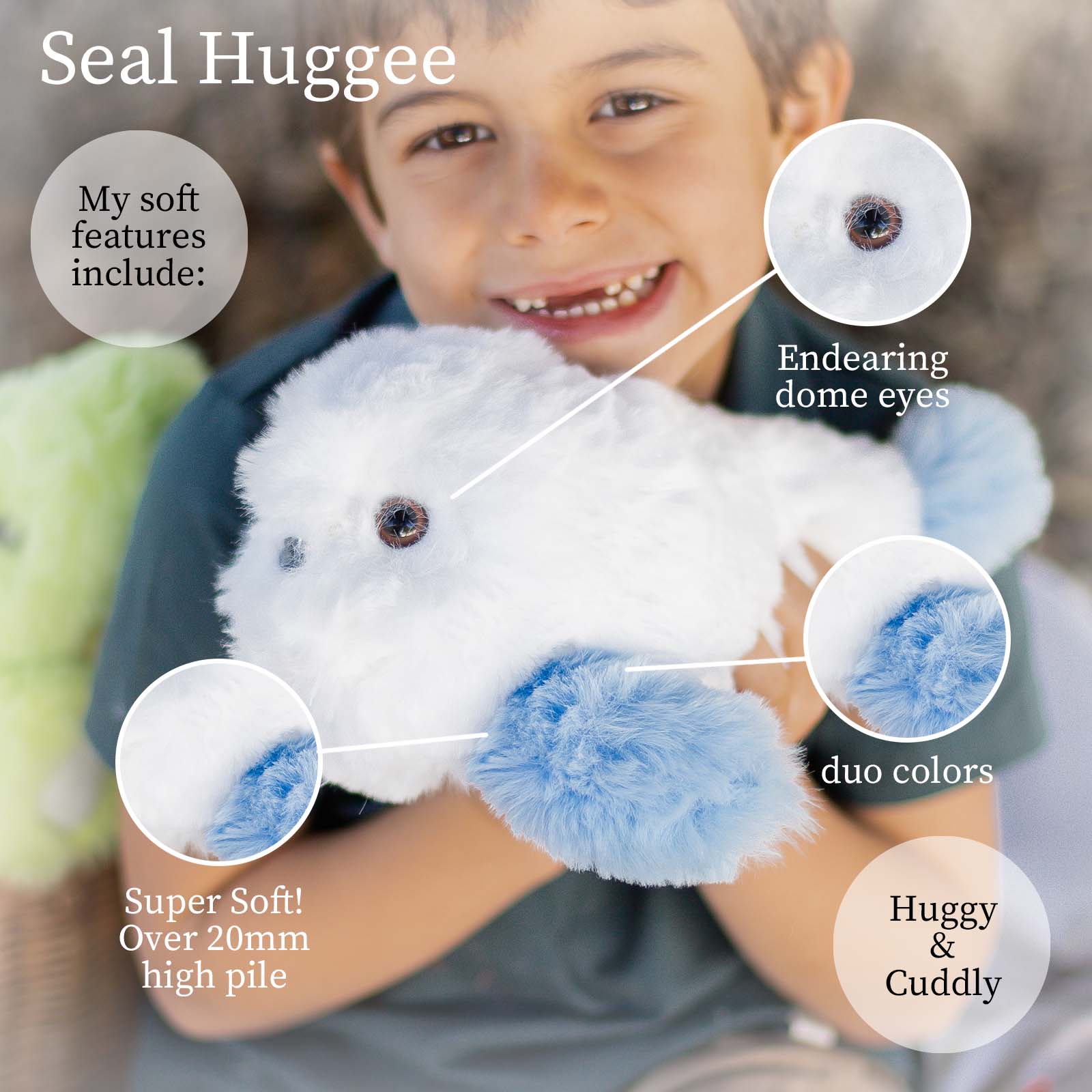 Huggee World's Softest Plush Blue Seal Huggee 11