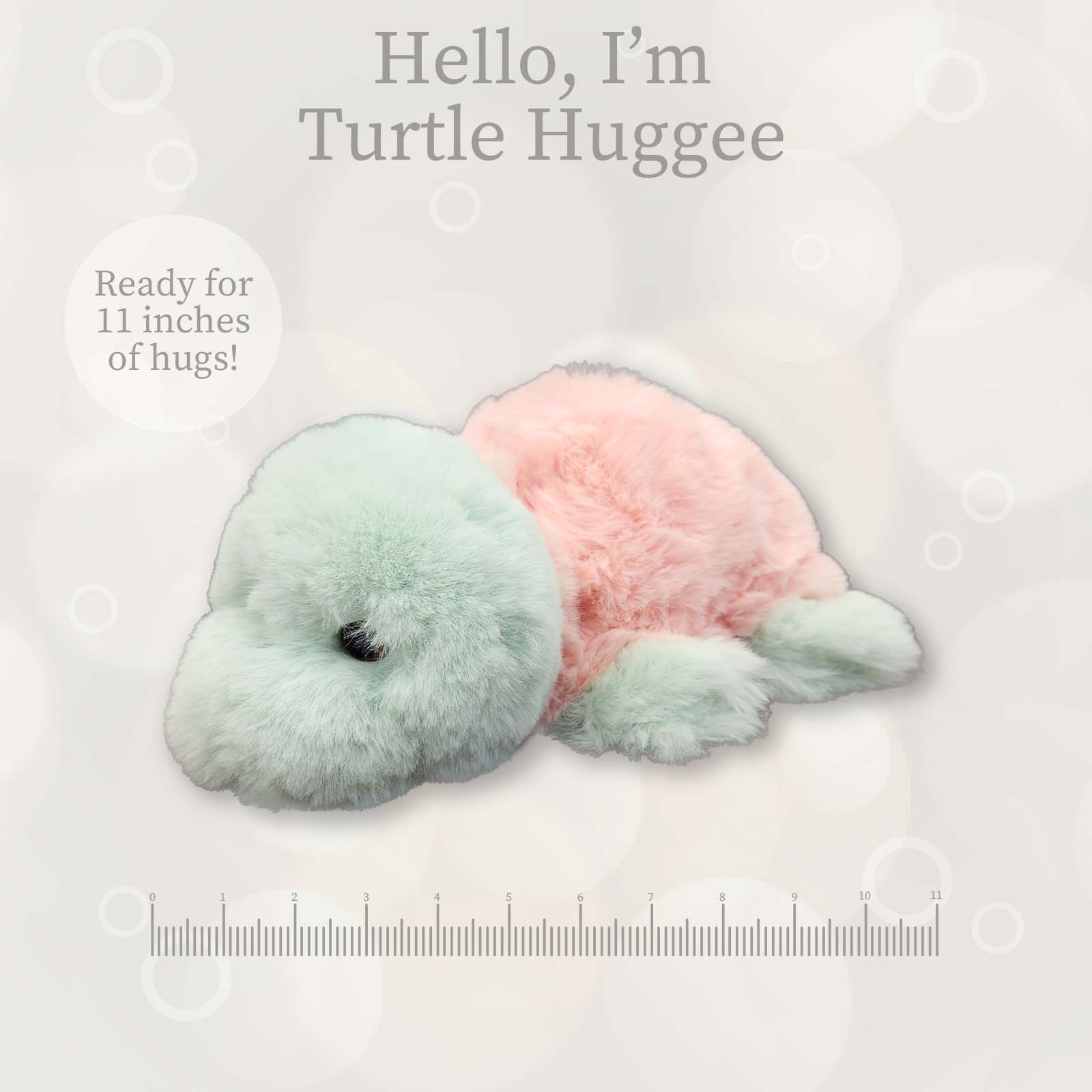 Huggee World's Softest Plush Green & Pink Turtle Huggee 11